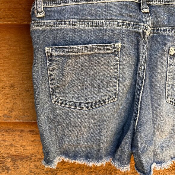 Cat & Jack Girls Sequin Super Stretch Denim Overall Shorts Size L 10/12 - Picture 9 of 11